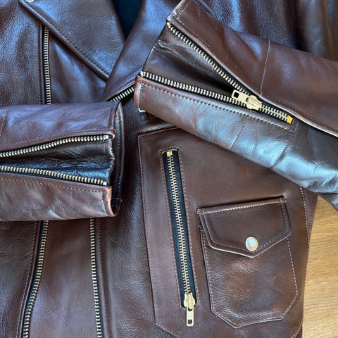 View photo of Rugged West Rugged Rider in Two Tone Brown Steerhide & Black Cotton Liner