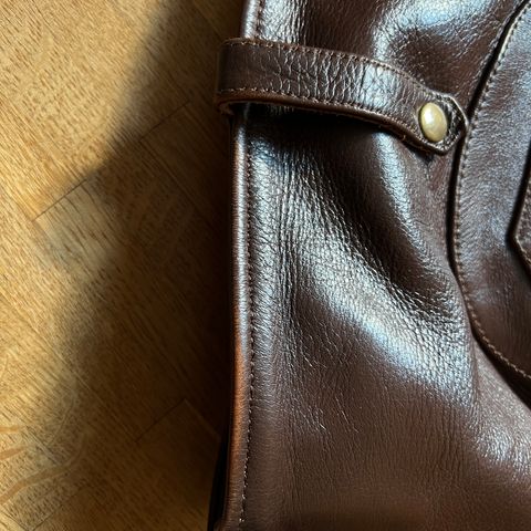 View photo of Rugged West Rugged Rider in Two Tone Brown Steerhide & Black Cotton Liner