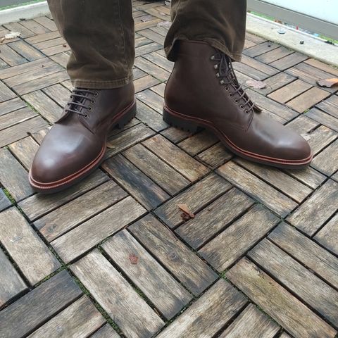 Meermin Service Boot in Rust Waxy Calf