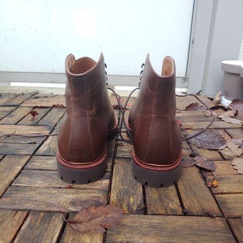 Meermin Service Boot in Rust Waxy Calf