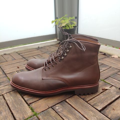 Meermin Service Boot in Rust Waxy Calf