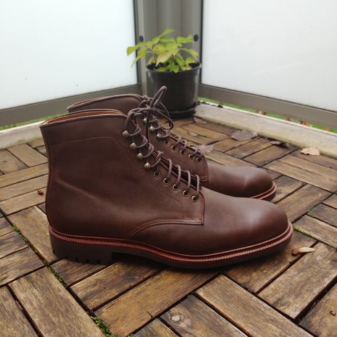 Meermin Service Boot in Rust Waxy Calf