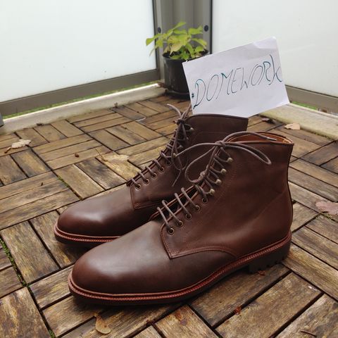 Meermin Service Boot in Rust Waxy Calf