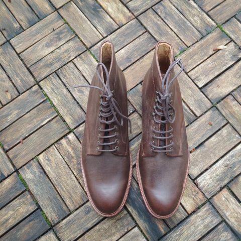Meermin Service Boot in Rust Waxy Calf