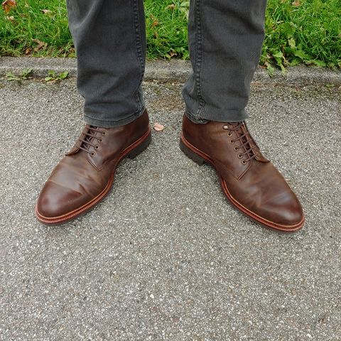 Meermin Service Boot in Rust Waxy Calf