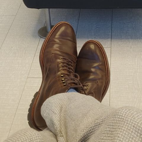 Meermin Service Boot in Rust Waxy Calf