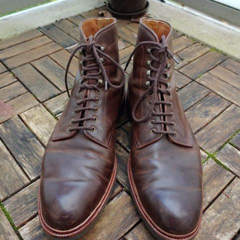 Meermin Service Boot in Rust Waxy Calf