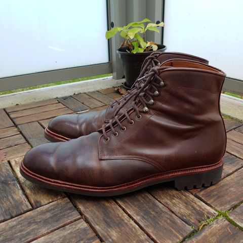 Meermin Service Boot in Rust Waxy Calf