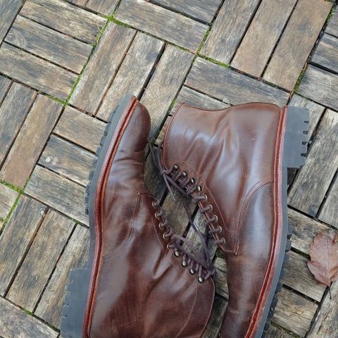 Meermin Service Boot in Rust Waxy Calf