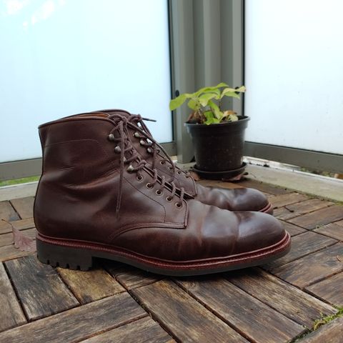 Meermin Service Boot in Rust Waxy Calf