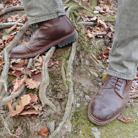Meermin Service Boot in Rust Waxy Calf