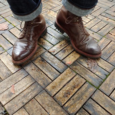 Meermin Service Boot in Rust Waxy Calf