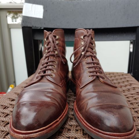 Meermin Service Boot in Rust Waxy Calf