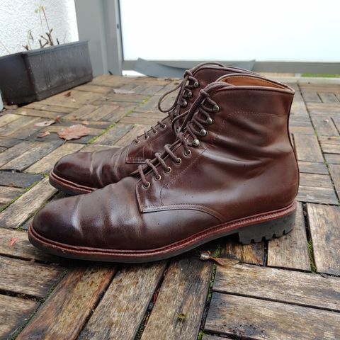 Meermin Service Boot in Rust Waxy Calf