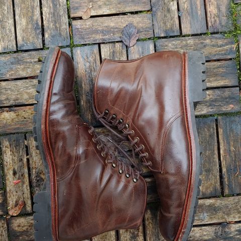 Meermin Service Boot in Rust Waxy Calf
