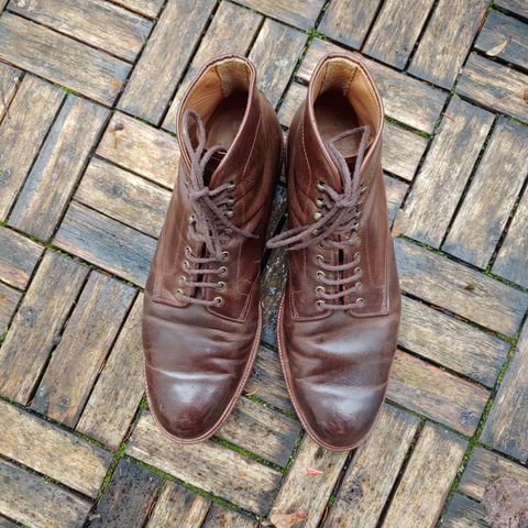 Meermin Service Boot in Rust Waxy Calf