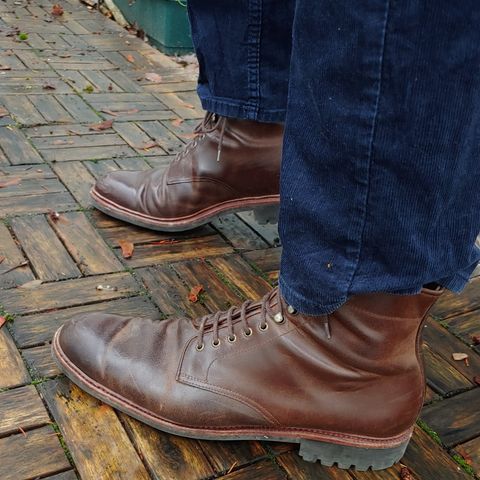 Meermin Service Boot in Rust Waxy Calf