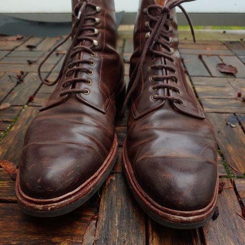 Meermin Service Boot in Rust Waxy Calf
