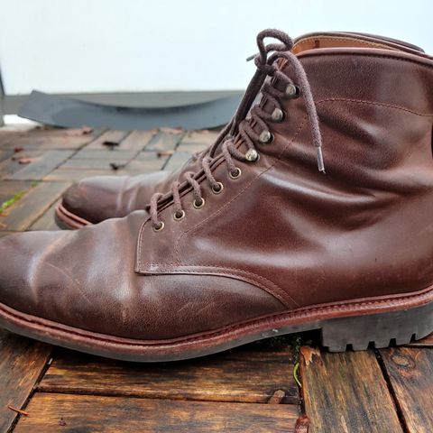 Meermin Service Boot in Rust Waxy Calf