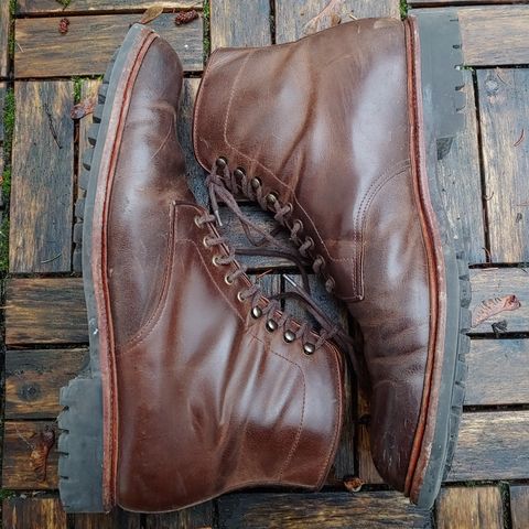 Meermin Service Boot in Rust Waxy Calf