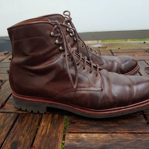 Meermin Service Boot in Rust Waxy Calf