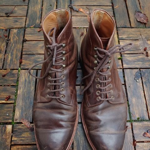 Meermin Service Boot in Rust Waxy Calf