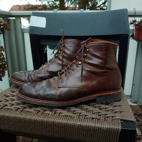 Meermin Service Boot in Rust Waxy Calf