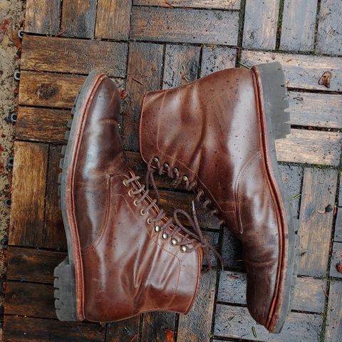 View photo of Meermin Service Boot in Rust Waxy Calf