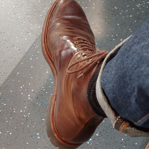 View photo of Meermin Service Boot in Rust Waxy Calf