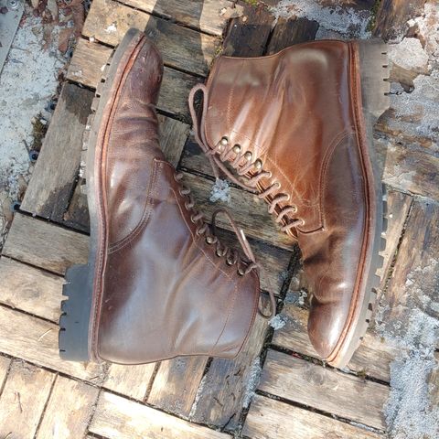 View photo of Meermin Service Boot in Rust Waxy Calf