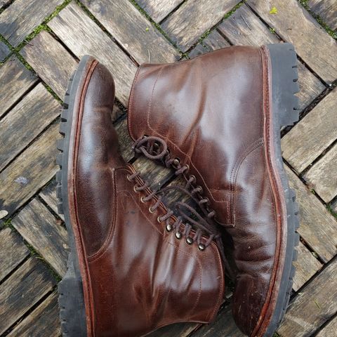 View photo of Meermin Service Boot in Rust Waxy Calf