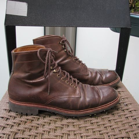 View photo of Meermin Service Boot in Rust Waxy Calf