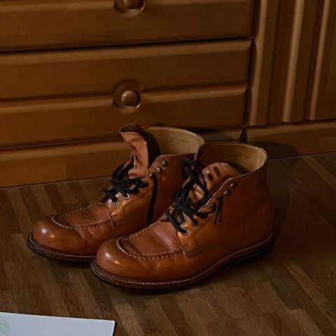 View photo of Grant Stone Brass Boot in Horween Tan Essex