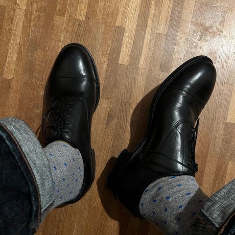Viberg Bastion Oxford in Comipel Black Horsebutt
