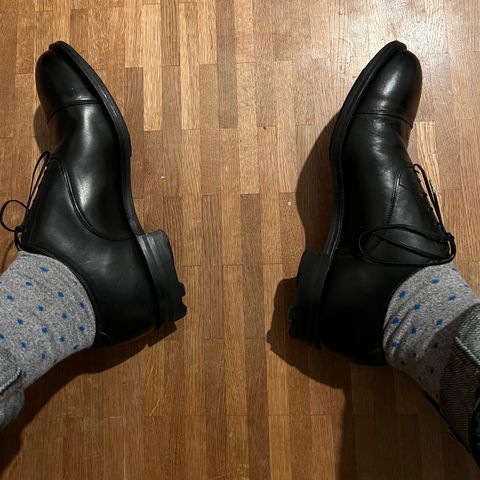 Viberg Bastion Oxford in Comipel Black Horsebutt