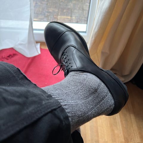 View photo of Viberg Bastion Oxford in Comipel Black Horsebutt