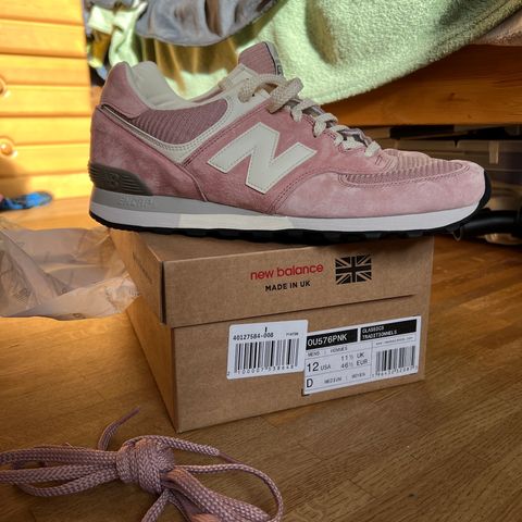 View photo of New Balance OU 576 PNK in Pink Pig Suede