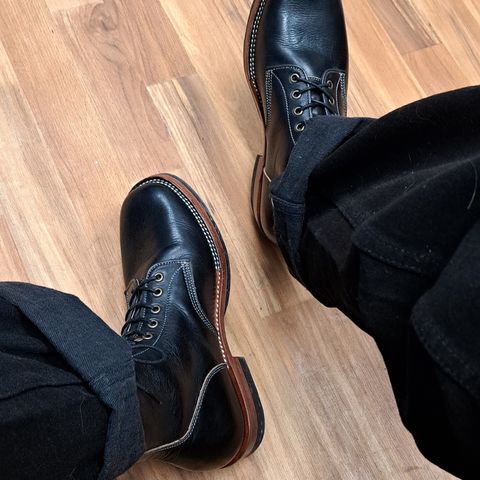 Jakkrabbits Officer Boots in Natural Hand Dyed Black (Veg Tanned)