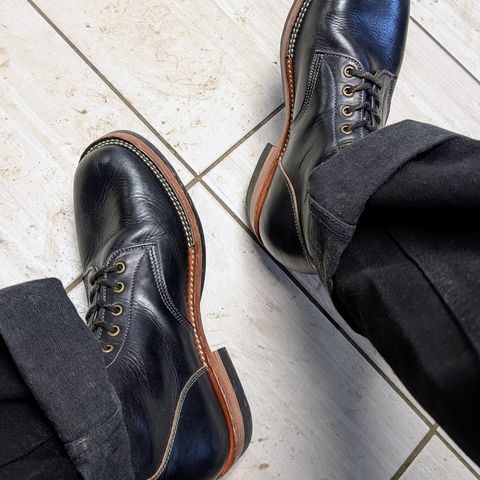 Jakkrabbits Officer Boots in Natural Hand Dyed Black (Veg Tanned)
