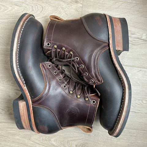 View photo of Frank's Boots Wilshire in Seidel Mocha Oil Tan