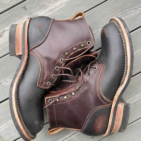 View photo of Frank's Boots Wilshire in Seidel Mocha Oil Tan