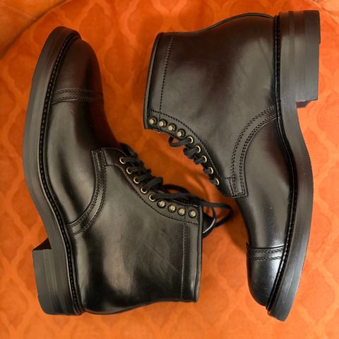 Flame Panda Service Boot in Maryam Natural Horsebutt Overdyed Brown then Black