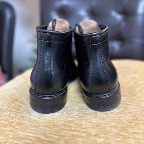 Flame Panda Service Boot in Maryam Natural Horsebutt Overdyed Brown then Black
