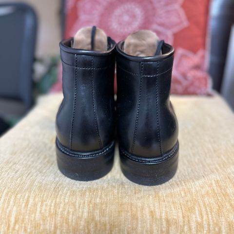 Flame Panda Service Boot in Maryam Natural Horsebutt Overdyed Brown then Black