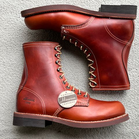 Search result thumbnail of Thorogood 1892 Tomahawk Boot in Horween Cognac Chromexcel