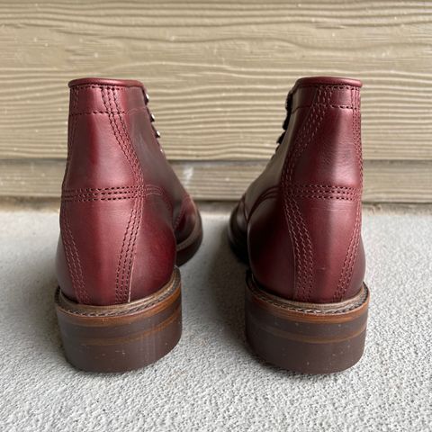 View photo of John Lofgren Combat Boots in Horween Burgundy Chromexcel