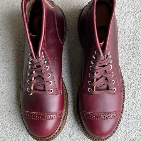 View photo of John Lofgren Combat Boots in Horween Burgundy Chromexcel