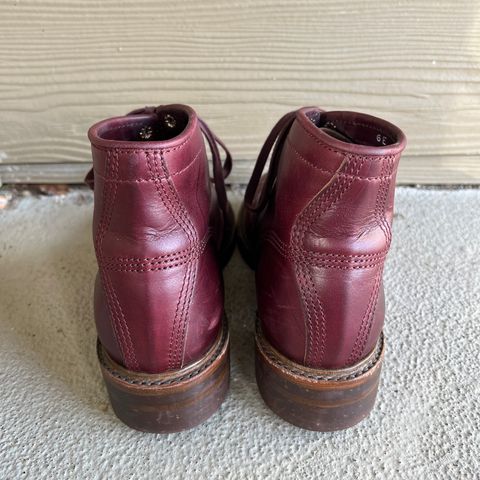 View photo of John Lofgren Combat Boots in Horween Burgundy Chromexcel