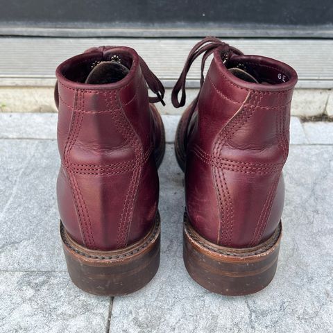 View photo of John Lofgren Combat Boots in Horween Burgundy Chromexcel