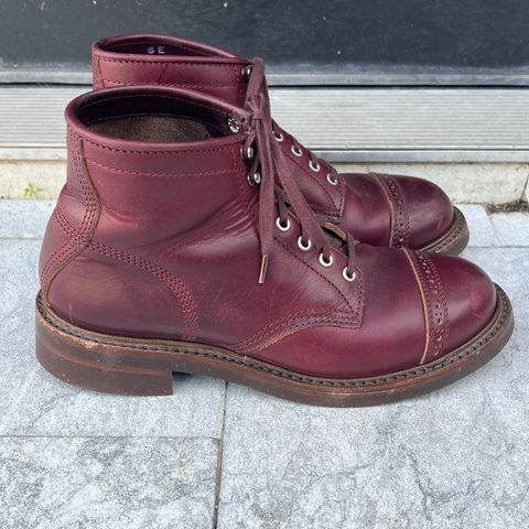 View photo of John Lofgren Combat Boots in Horween Burgundy Chromexcel